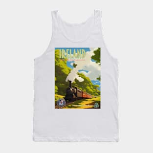 Original Retro Style Ireland Tourism Poster 10 Tank Top